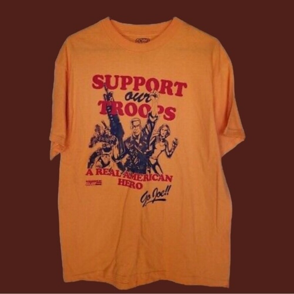 G.I. Joe Support Our Troops A Real American Hero T-Shirt Yellow Short Sleeve Lg - Picture 5 of 10